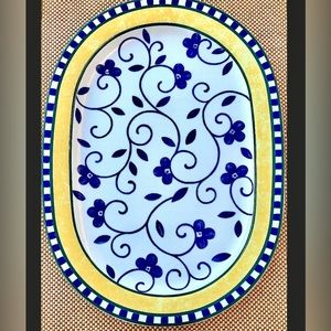 Vtg Discontinued Mikasa Firenze 16" Oval Serving Plate